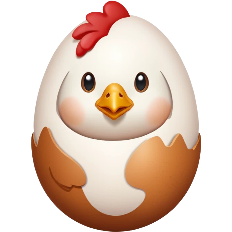 Egg on chicken emoji