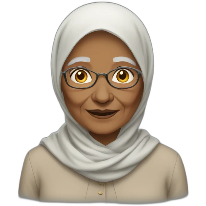 very old woman hijab emoji