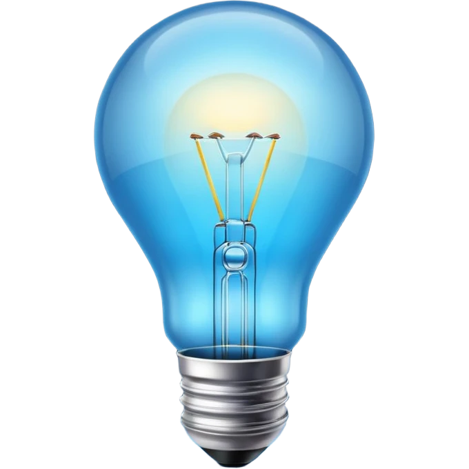 Blue light bulb emoji