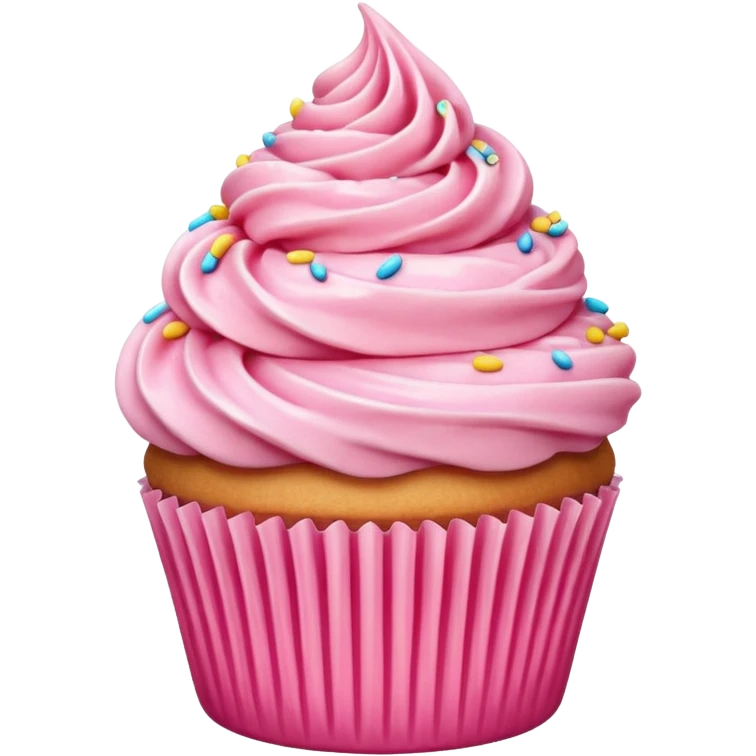 Cupcake with pink icing emoji