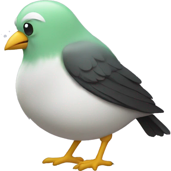 A bird farting emoji
