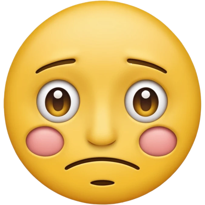 A straight face emoji with a slight look of disgust, a horizontal hand where the neck would be. All yellow. It should be a normal emoji with no body parts except the floating jandc emoji