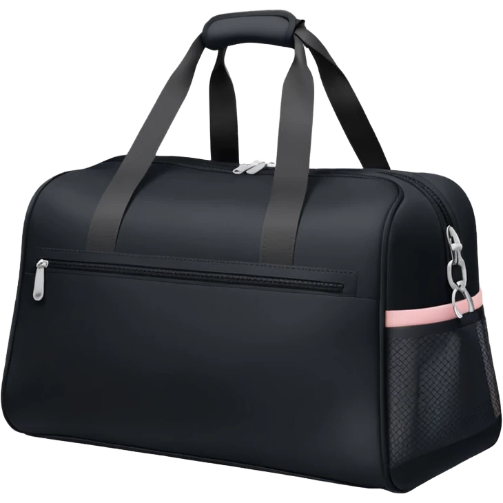 Pastel black gym bag emoji