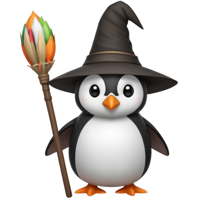 Cadı penguen emoji