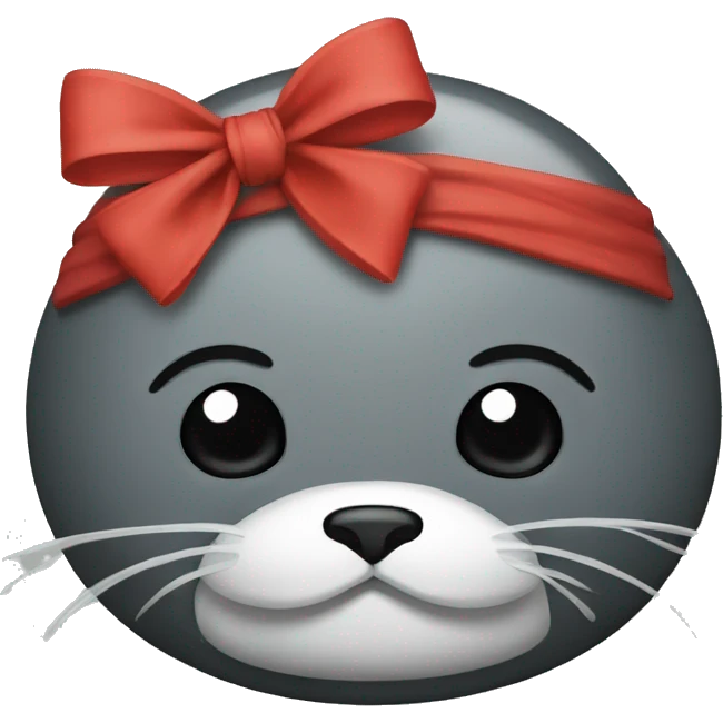 seal with a bow on head emoji