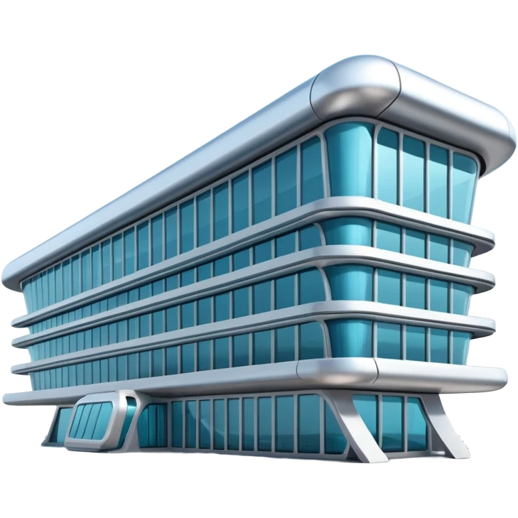 3d terminal building emoji