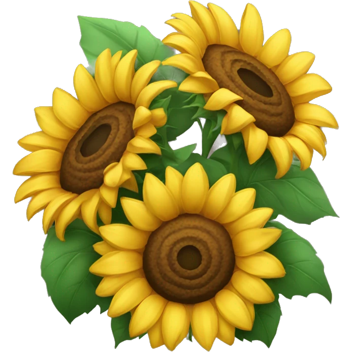 Bouquet of sunflowers and roses emoji