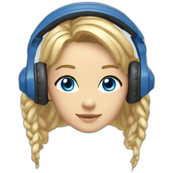 Justine blue eyes gaming headset  emoji
