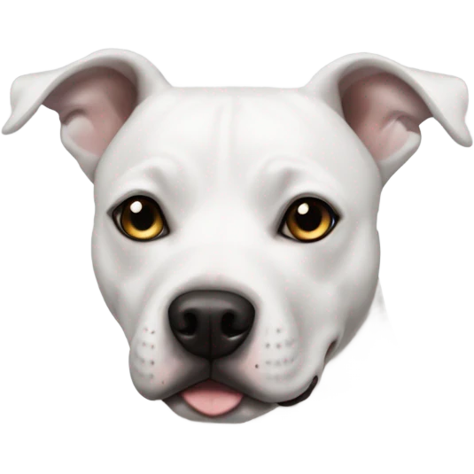 White staffy gray eyes dark ears emoji