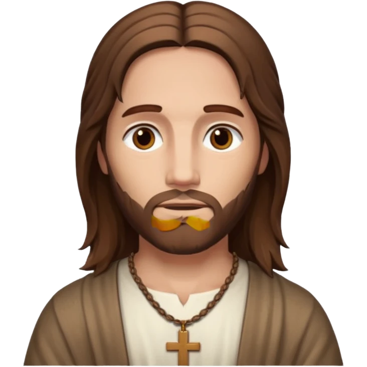 Jésus avec la croix en collier emoji