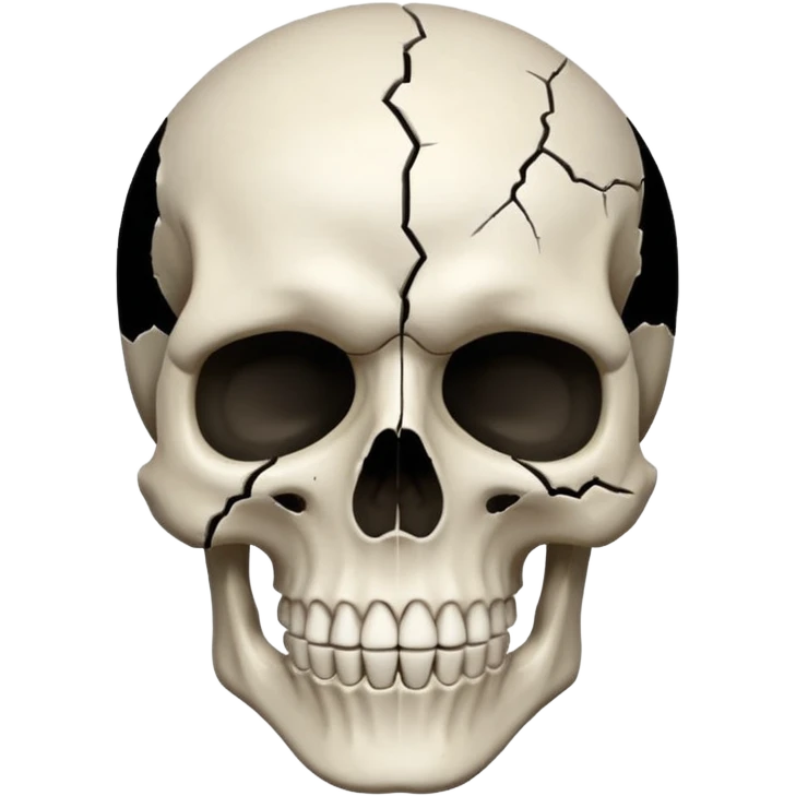 Skull face mind blown emoji