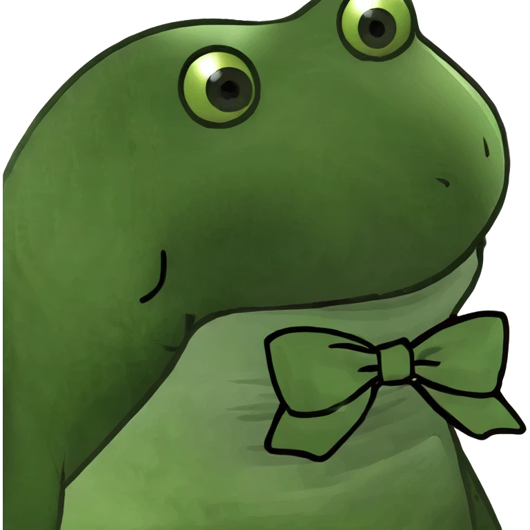 Cute green bow emoji