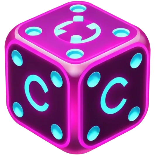 neon cyberpunk dice emoji