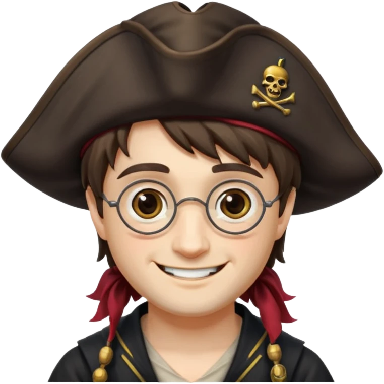 harry potter wear pirate hat emoji