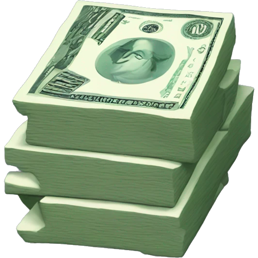 Brick of dollars emoji