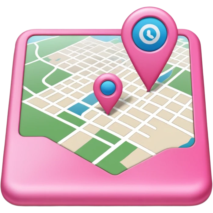 pink gps map emoji
