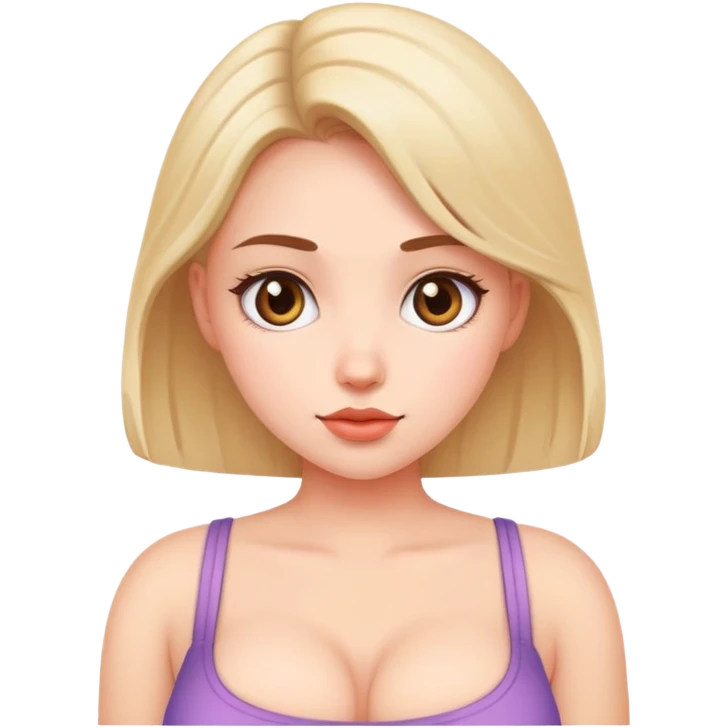 A cute girl with big breasts emoji