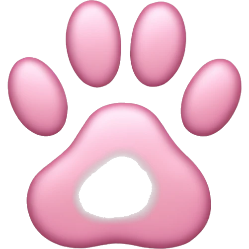 Soft pink paw emoji