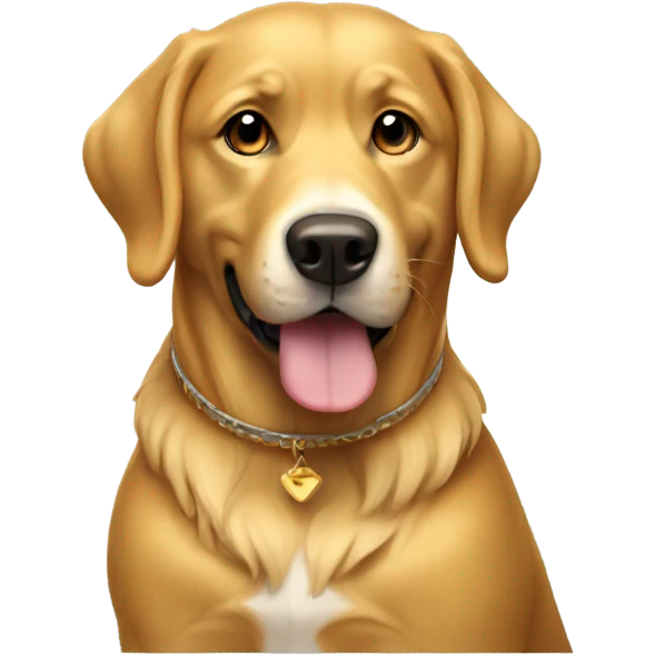 Golden super dog emoji
