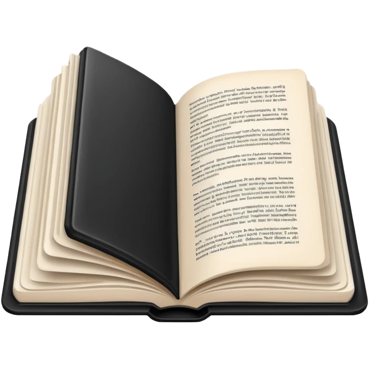 open book with black cover and with completely white pages emoji