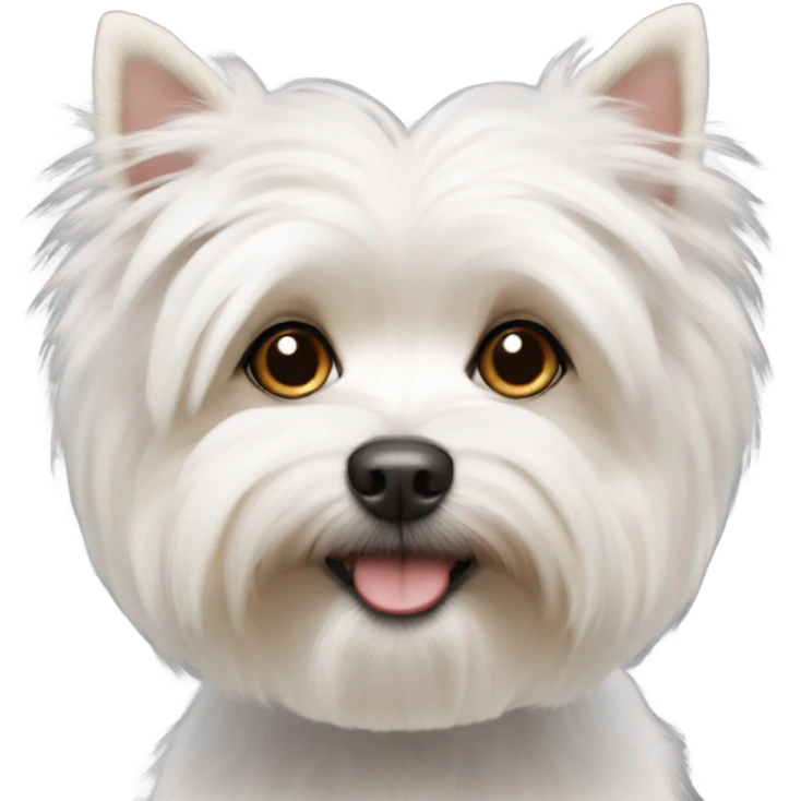 White older morkie dog emoji