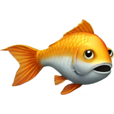 A fish playing pool emoji