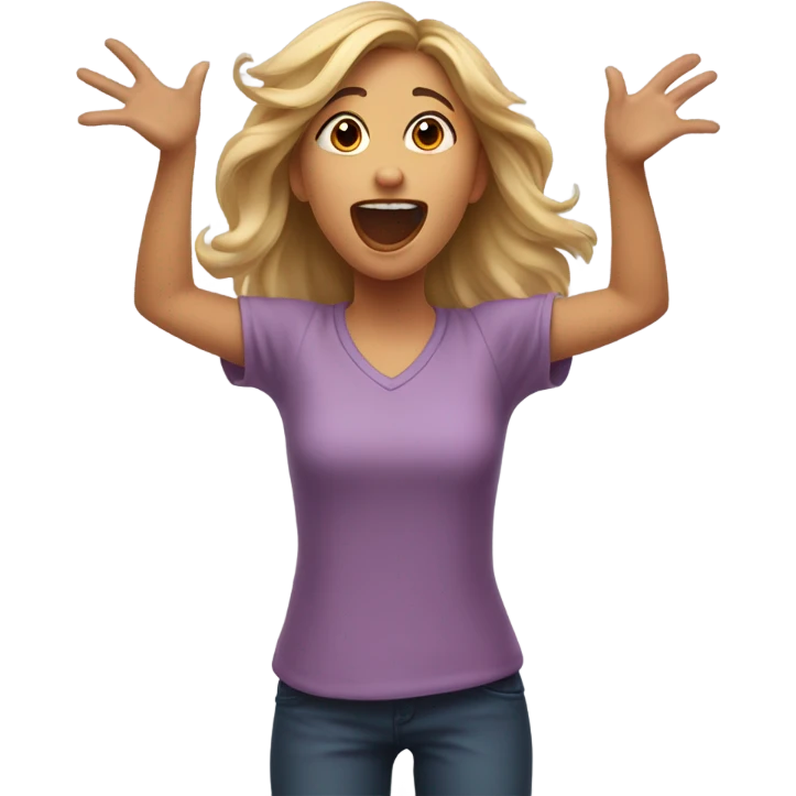 girl falling emoji