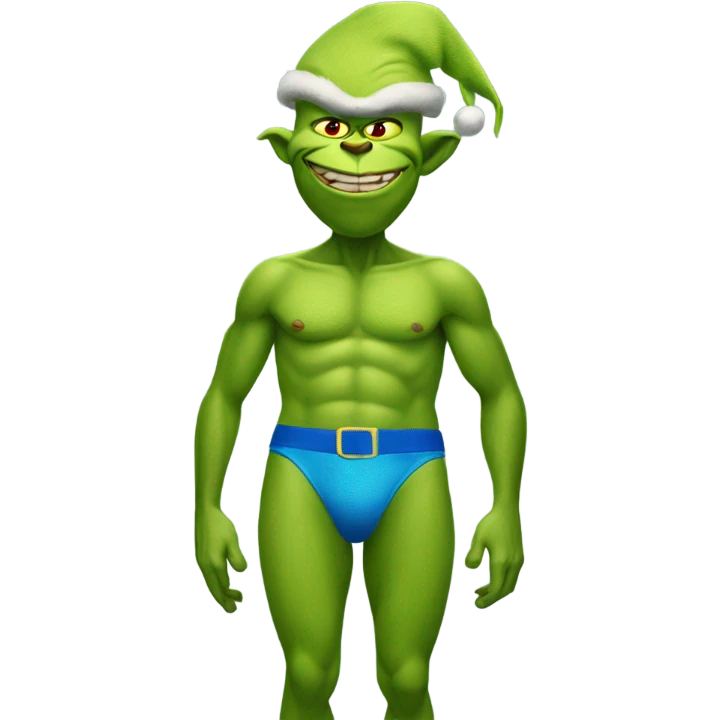 Grinch in speedo emoji