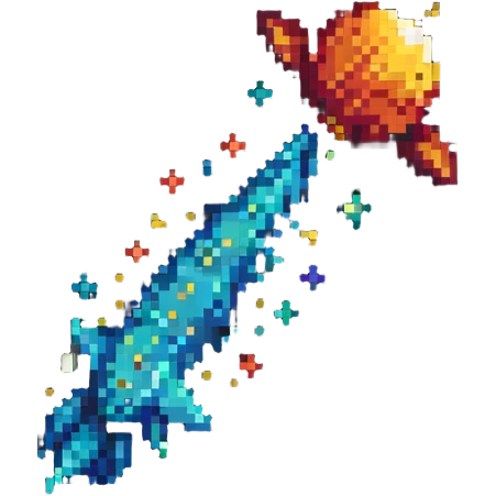 pixel art comet flying emoji