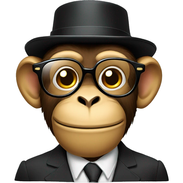 Monkey wearing groucho marx glasses emoji