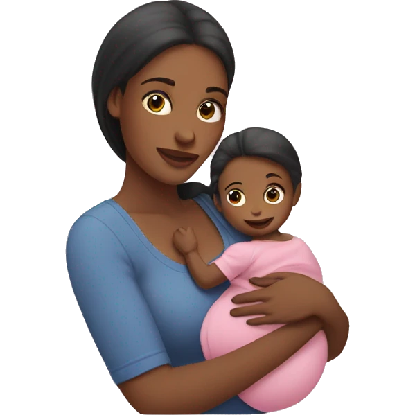 Mommy and baby girl  emoji