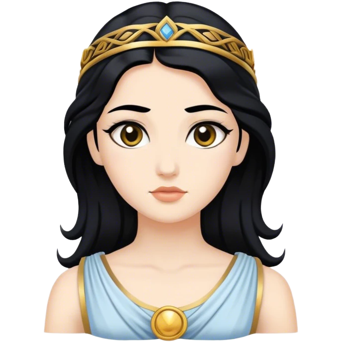 Greek goddess with black hair emoji
