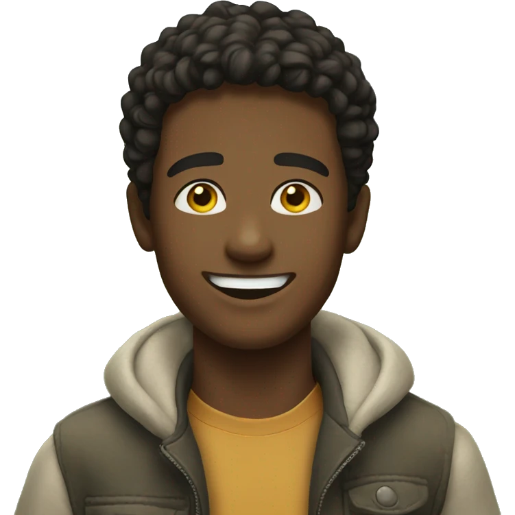 solo boy smiling outdoors emoji