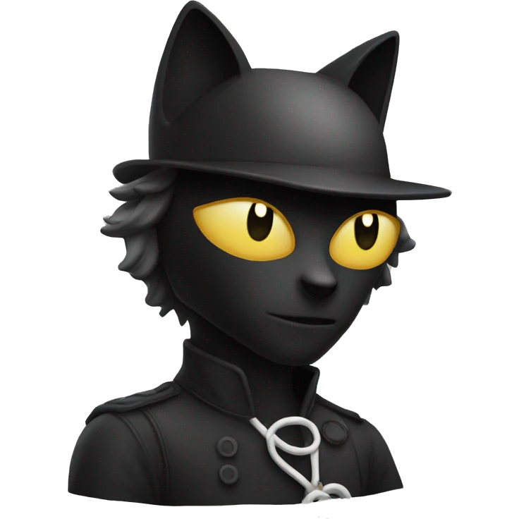 Chat noir et blanc emoji