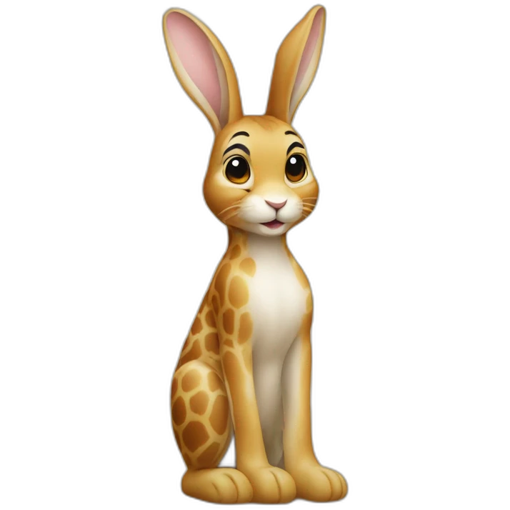 Lapin sur girafe emoji