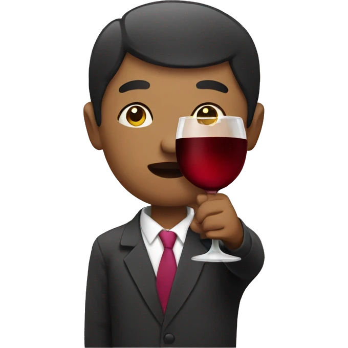 someone drinking wine emoji