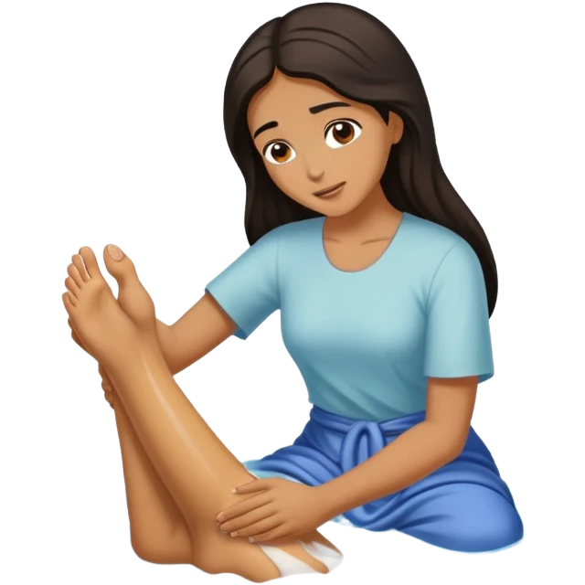 Biblical woman washes Jesus feet with hairj emoji