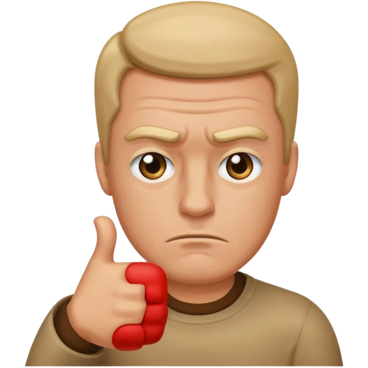 man giving a thumbs-down emoji