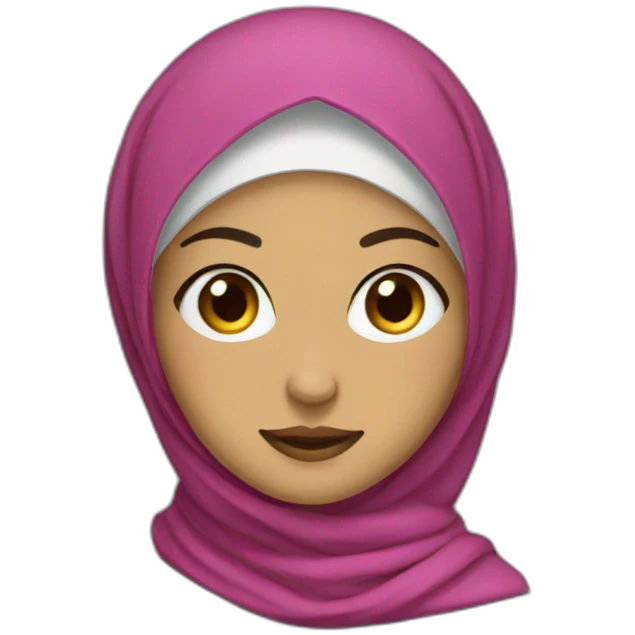 Hijabi girl wearing headphones  emoji