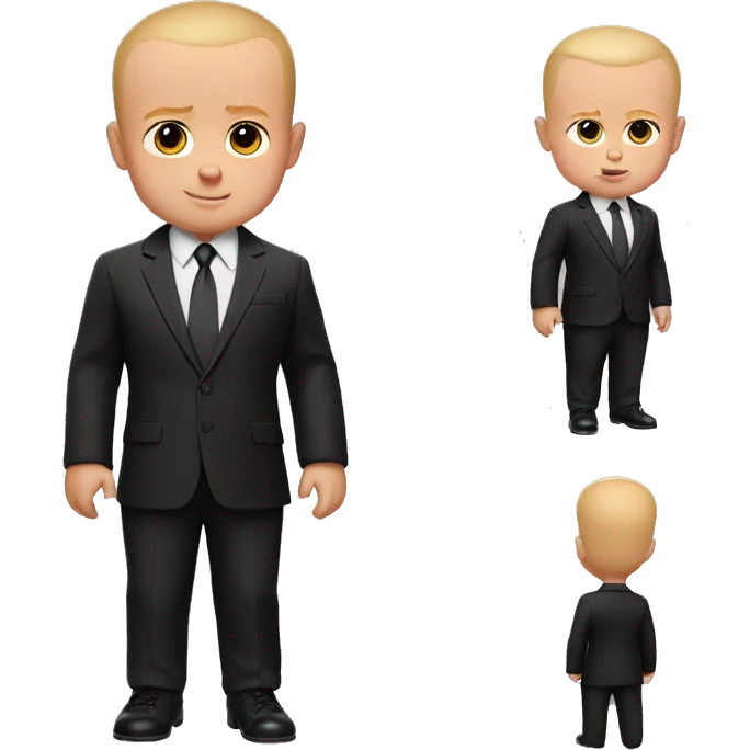 the boss baby coat suit with less hair emoji