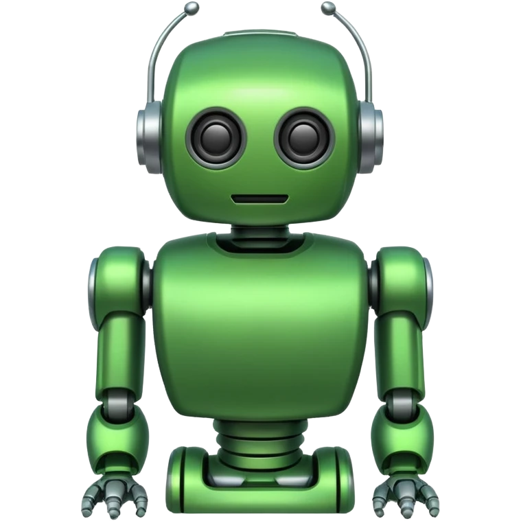 Green robot - chatbot icon emoji