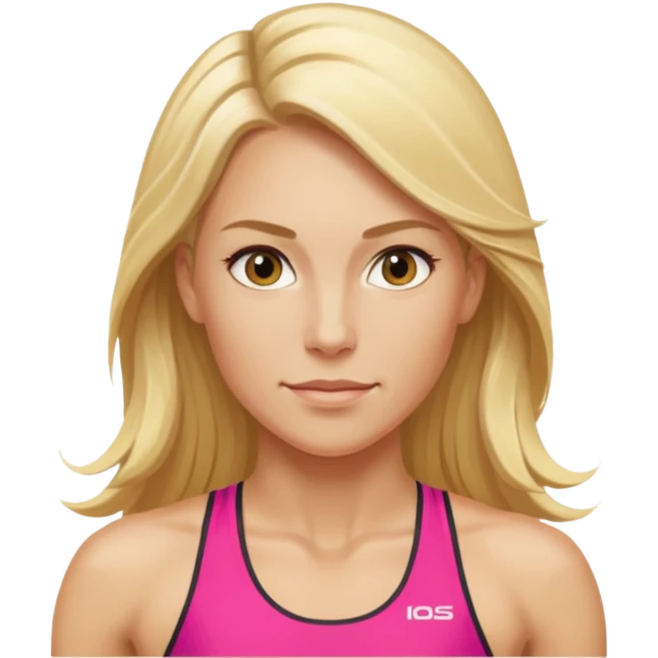 triathlete long blonde hair woman emoji