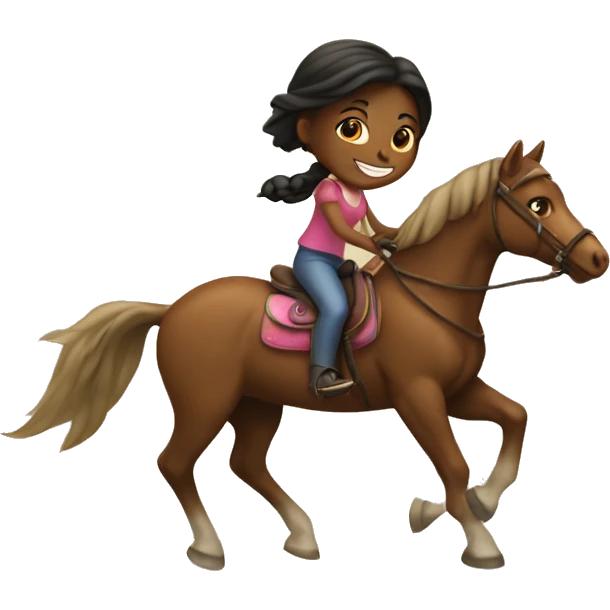 Girl riding a horse emoji