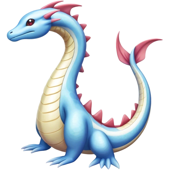 Milotic-Dragonair-Dratini-hybrid, full body, two legs, two hands emoji