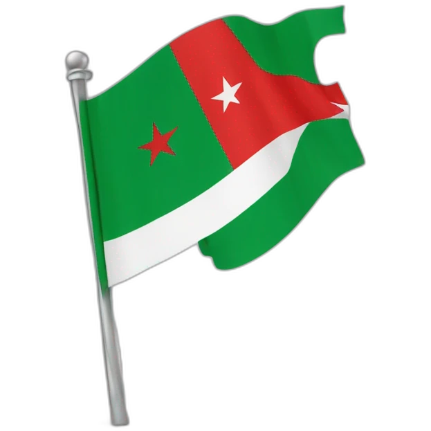 Drapeau du maroc avec celui de la réunion collé emoji