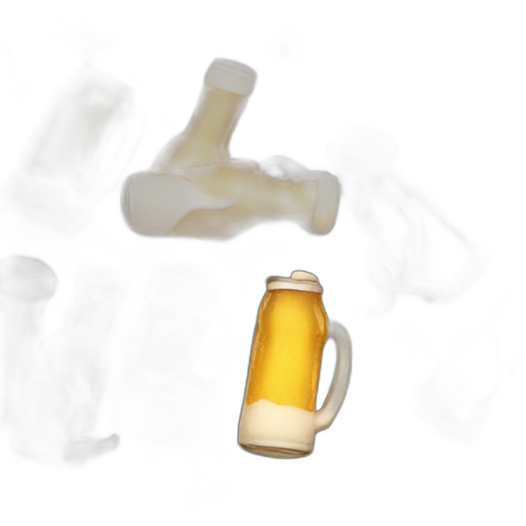 Cat beer emoji