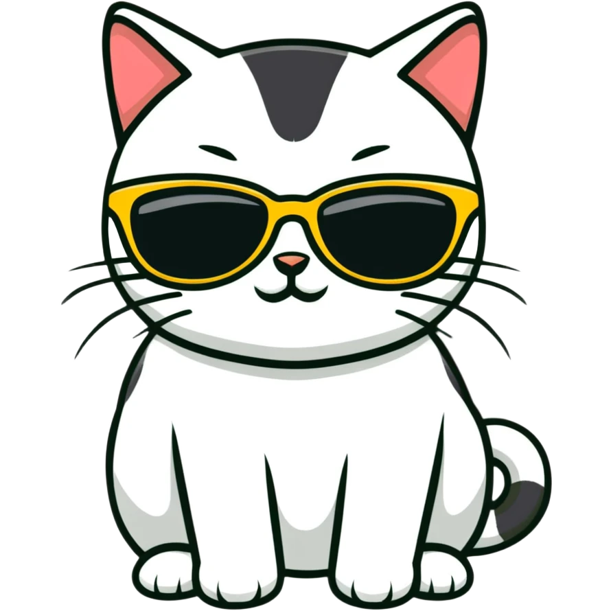 Cat with sunglasses emoji