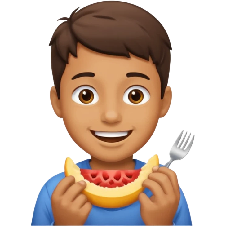 boy eating emoji