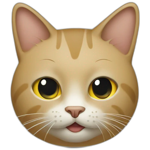 Un chat sur une tele emoji
