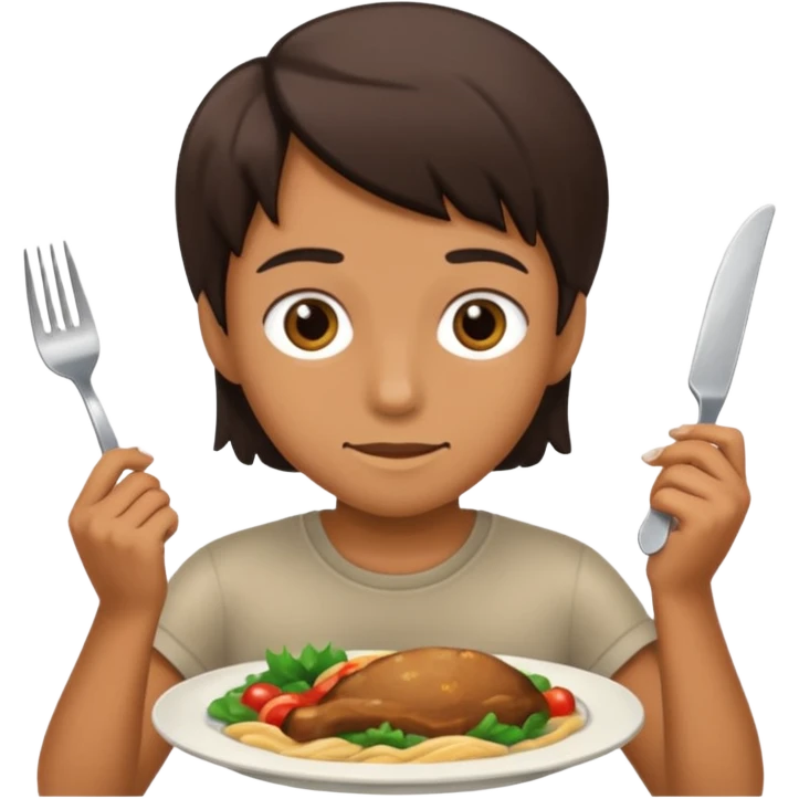 Person with a meal emoji